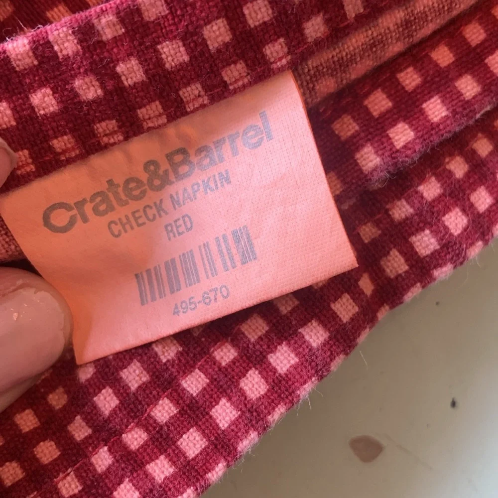Set of 6 Vintage Crate&Barrel Napkins